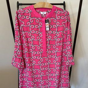 crown & ivy Pink Nautical Rope Dress Size 2P NWT